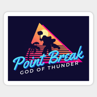 Point Break Party Thor - Retro 80s 90s God of Thunder by Kelly Design Company Sticker